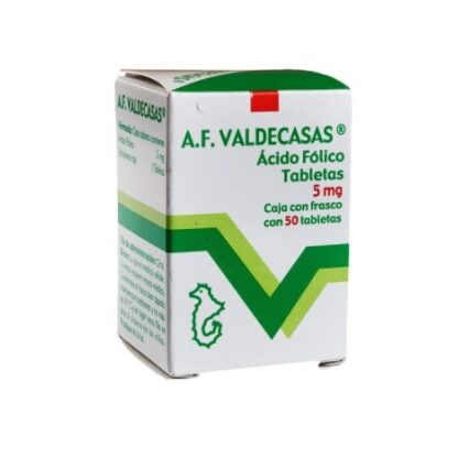 A.F. VALDECASAS c/50 TABS. 5 MG.Ácido Fólico 5.0mg.