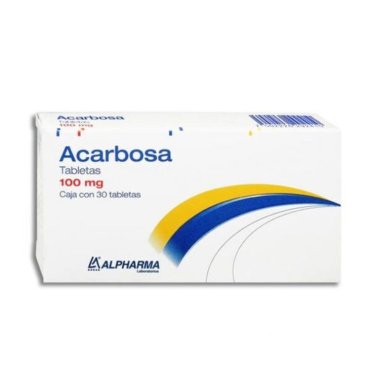 ACARBOSA (Alpharma) c/30 TABS. 100 MG.               Acarbosa 100mg